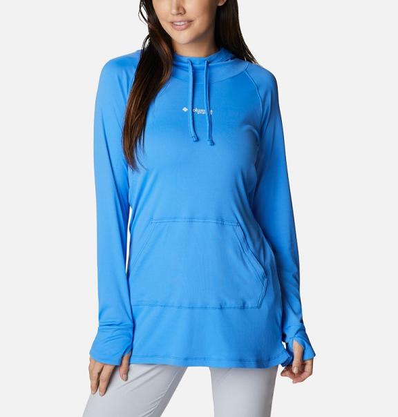 Columbia PFG Respool Hoodies Blue For Women's NZ29658 New Zealand